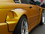 Overfenders on Yellow E46 BMW M3