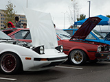 White RX-7 and Red Corolla