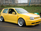Yellow Volkswagen GTI Anniversary Edition