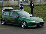 Green 1993 Honda Civic CX Hathcback
