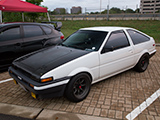 White 1985 Toyota Corolla