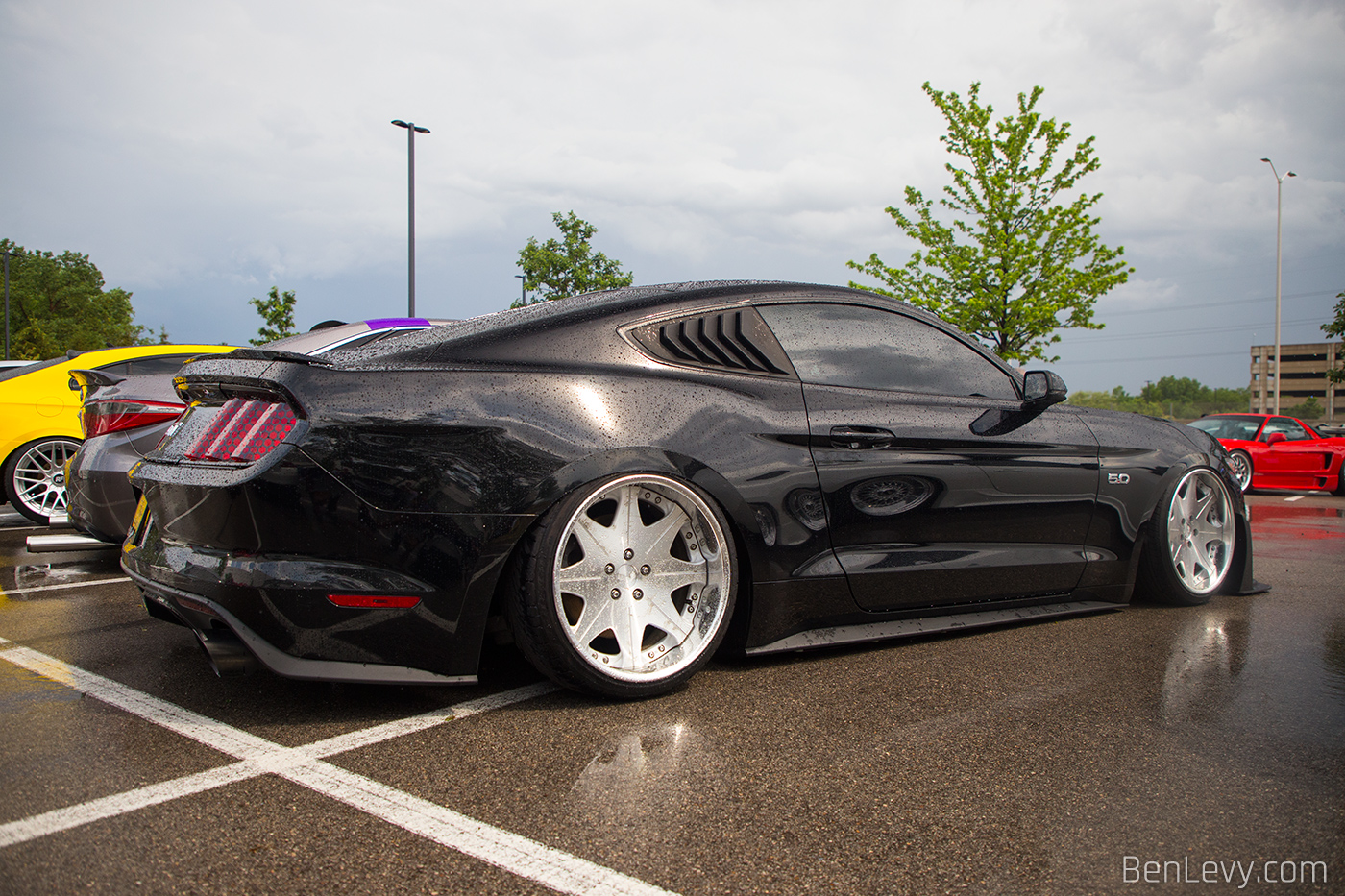 Bagged S550 Ford Mustang at Tuner Evo