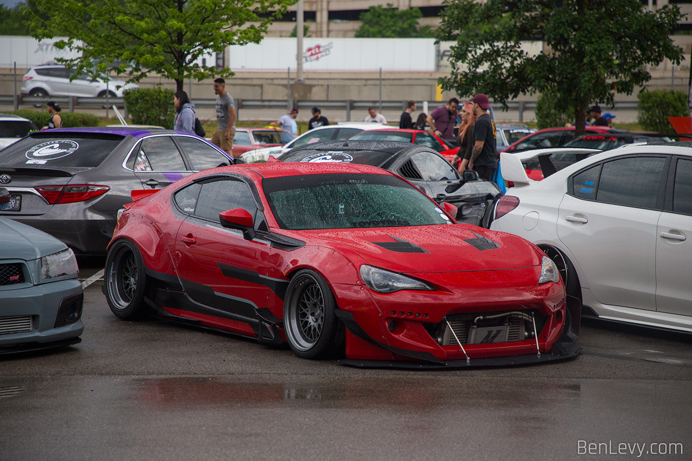 Red Scion FR-S from Vaded Mob
