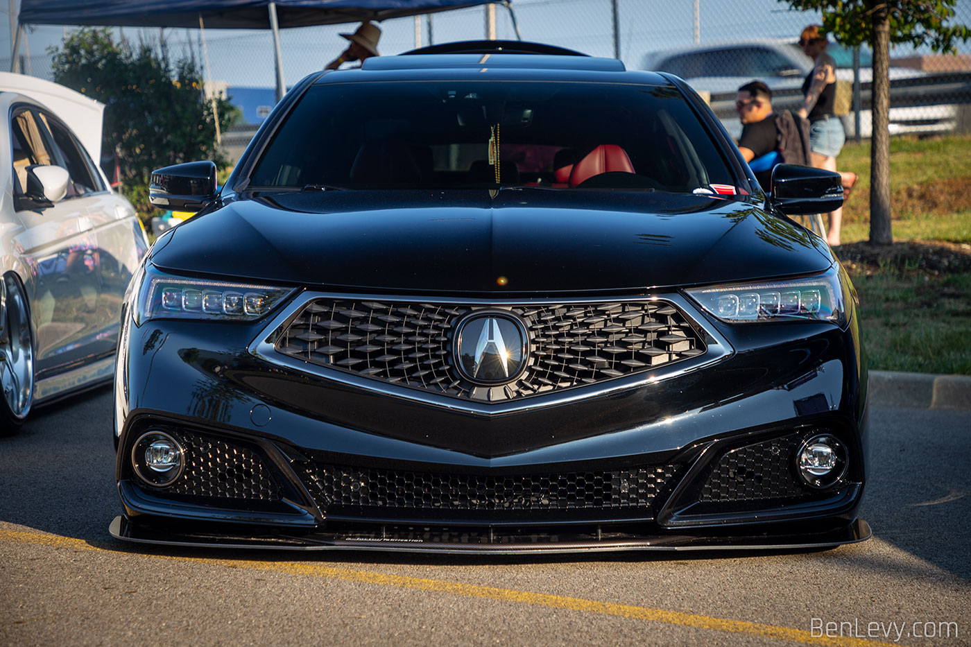 Front of Black Acura TLX