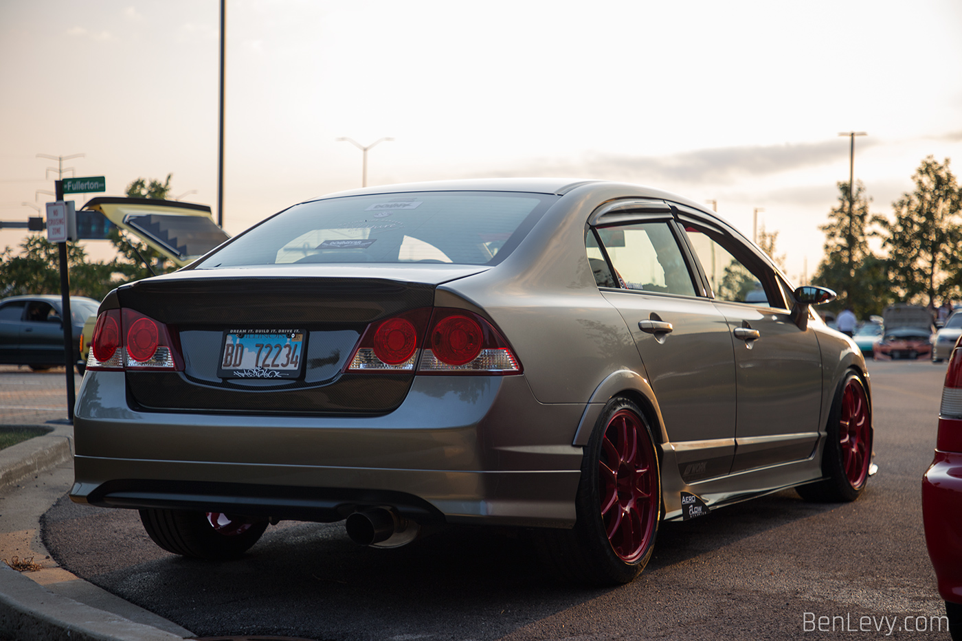 Grey 8th Generation Civic with JDM Tails