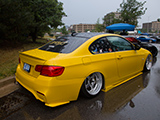 Yellow E92 BMW on Work Meister Wheels