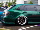 Tucked Rear Wheel on Green Lexus IS300 Wagon