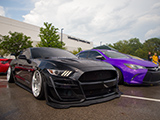 Bagged S550 Mustang at Tuner Evolution
