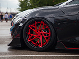 Red Rohana RFG13 wheel on Toyota Supra