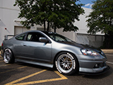 Silver Acura RSX with Ctb Garage