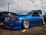 Blue Honda Civic Hatchback at Tuner Evolution Chicago