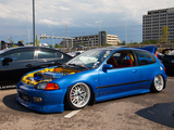 Blue Honda Civic Hatchback on ARC AR3 Wheels
