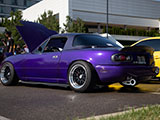 Purple Mazda Miata at Tuner Evolution Chicago