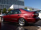 Burgundy Civic Sedan at Tuner Evo Chicago