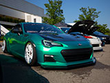Green Subaru BRZ at Tuner Evo