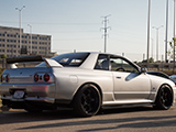 Silver Skyline GT-R with Black Wheels