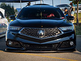 Front of Black Acura TLX