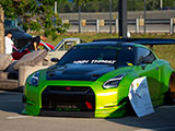Green R35 Nissan GT-R at Tuner Evo Chicago