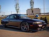 Purple S14 240SX with Team Elevate