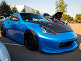 Bagged Nissan 370Z at Tuner Evolution Chicago