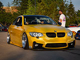 Yellow BMW 335i Coupe at Tuner Evo