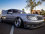Slammed Lexus LS at Tuner Evo Chicago