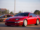 Red Nissan 300ZX at Tuner Evolution Chicago