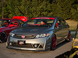 Grey Honda Civic Sedan at Tuner Evo