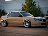 Beige Subaru WRX at Tuner Evo Chicago