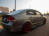 Grey 8th Gen Honda Civic at Sunset