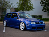 Blue Volkswagen R32 with White Fifteen52 Tarmac Wheels