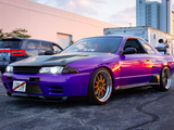 Purtple R32 Nissan Skyline GT-R on Gold Blitz Wheels