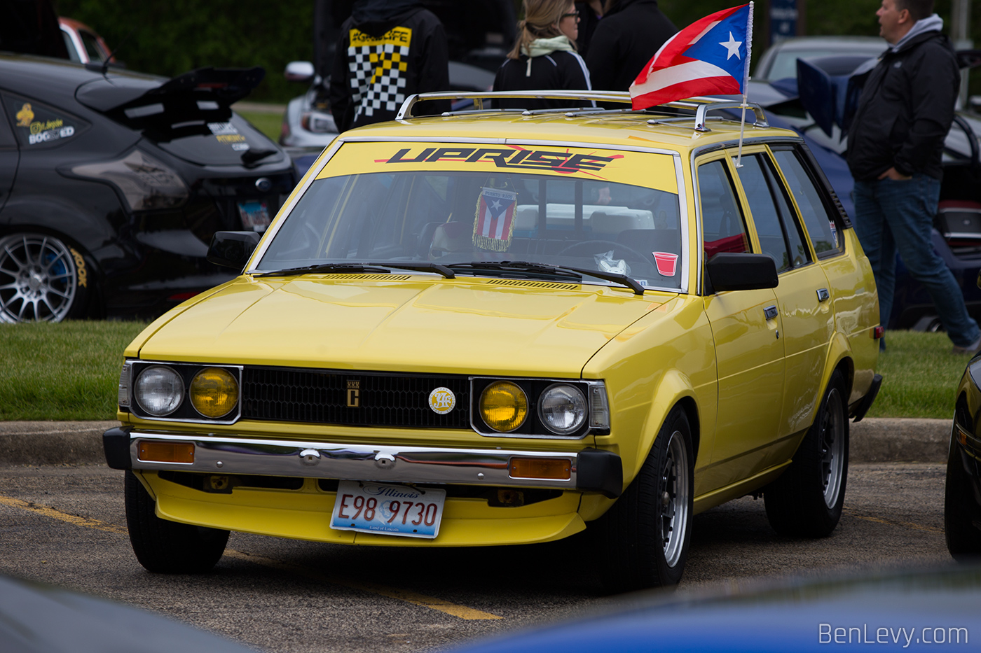 Yellow Toyota Corolla Wagon from Tuner Fest Car Show