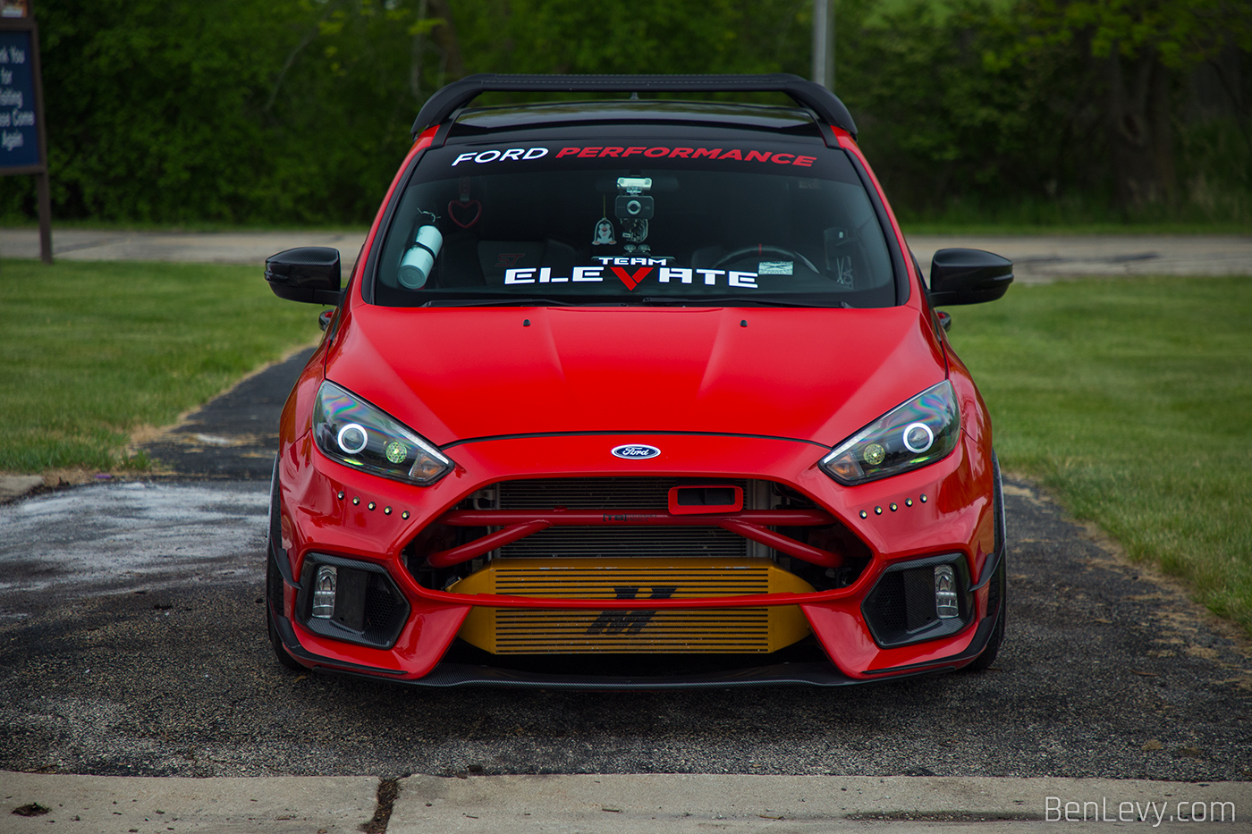 Red Ford Focus ST at Tuner Fest