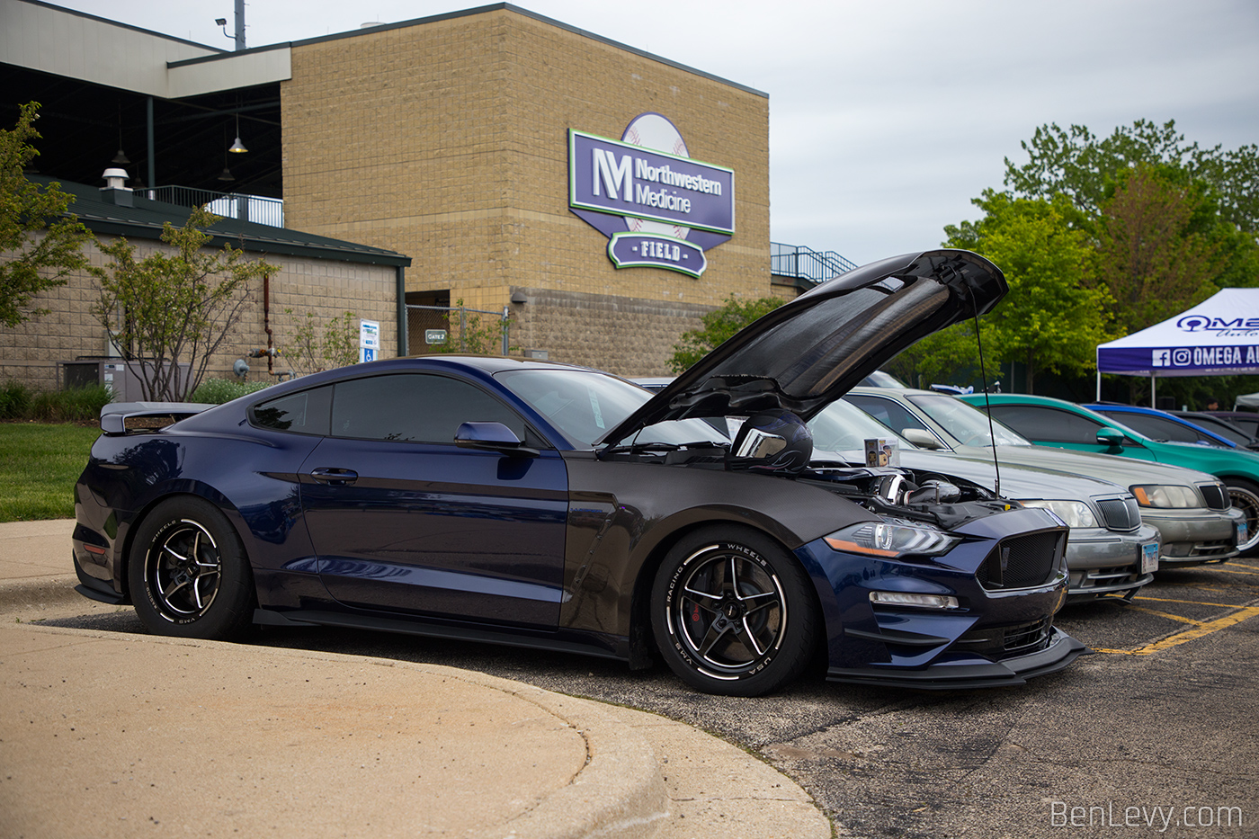 Blue Mustang at Tuner Fest