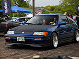 Blue Honda CRX at Tuner Fest