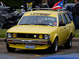 Yellow Toyota Corolla Wagon from Tuner Fest Car Show