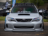 Front of Silver Subaru WRX from Team Elevate