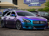 Bagged Nissan Maxima on Rohana Wheels