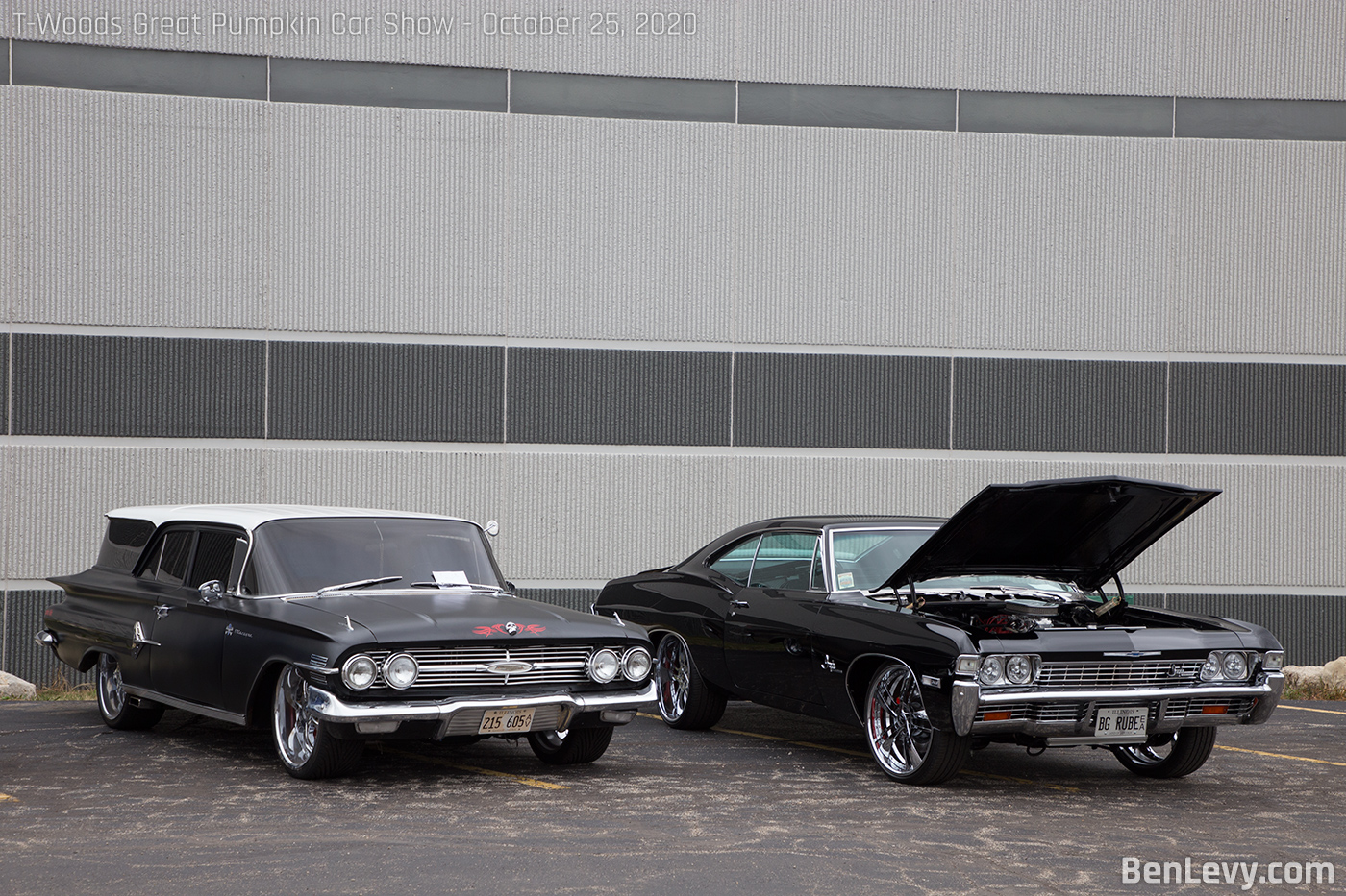 Black Chevy Biscayne and Impala