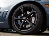 Black five-spoke wheels on 2011 Corvette Grand Sport