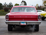 Rear of a red Ford Fairlane