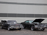 Black Chevy Biscayne and Impala