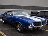 Bleu 1971 Oldsmobile Cutlass