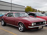 Red 1967 Chevy Camaro SS