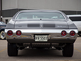 Rear shot of a grey Chevelle