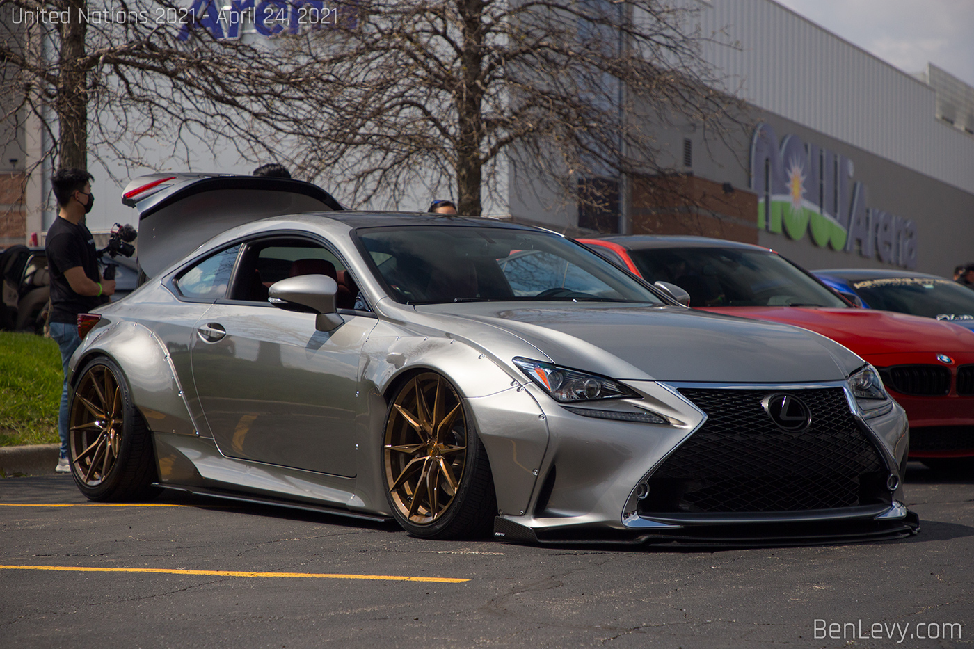 Silver Lexus RC 350 with Widebody Kit