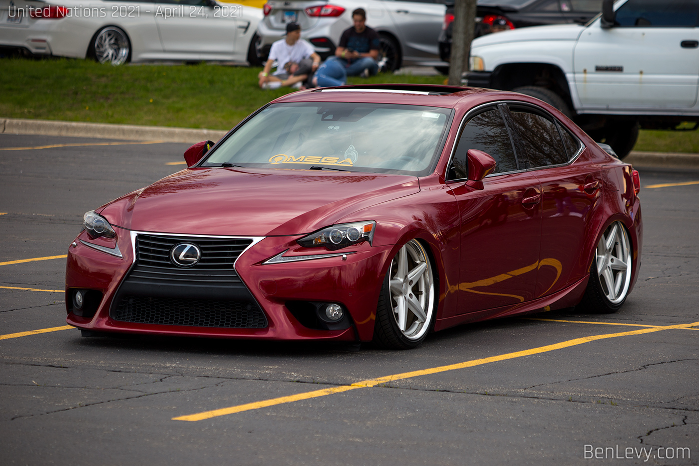 Bagged Cherry Red Lexus IS250