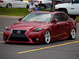 Bagged Cherry Red Lexus IS250