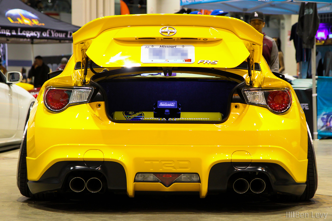 Rear of a Yellow Scion FRS